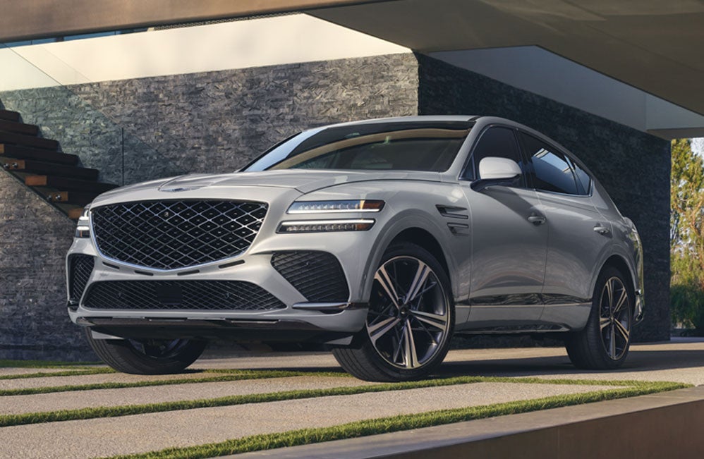 A GV80 luxury SUV parked, showcasing its elegant design and premium features.